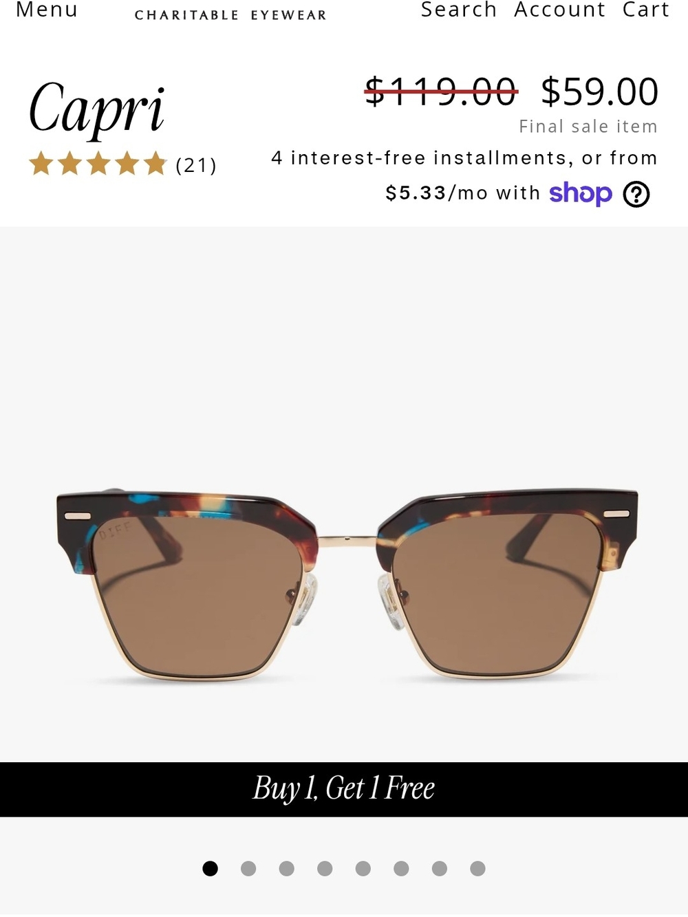 Brown Tortoiseshell Women's Sunglasses